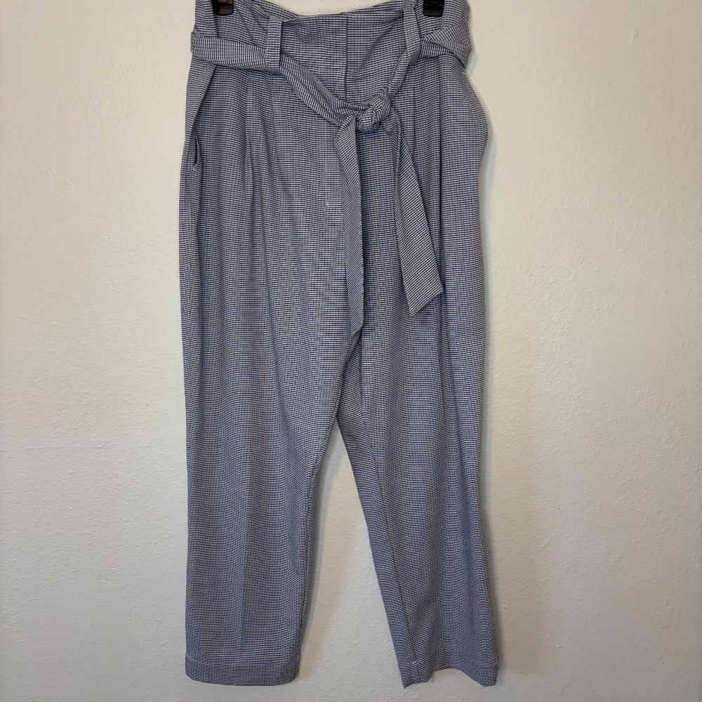 Calvin Klein Gingham Paperbag Waist Pants